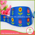 Various colorful flower printing wholesale decorative ribbon